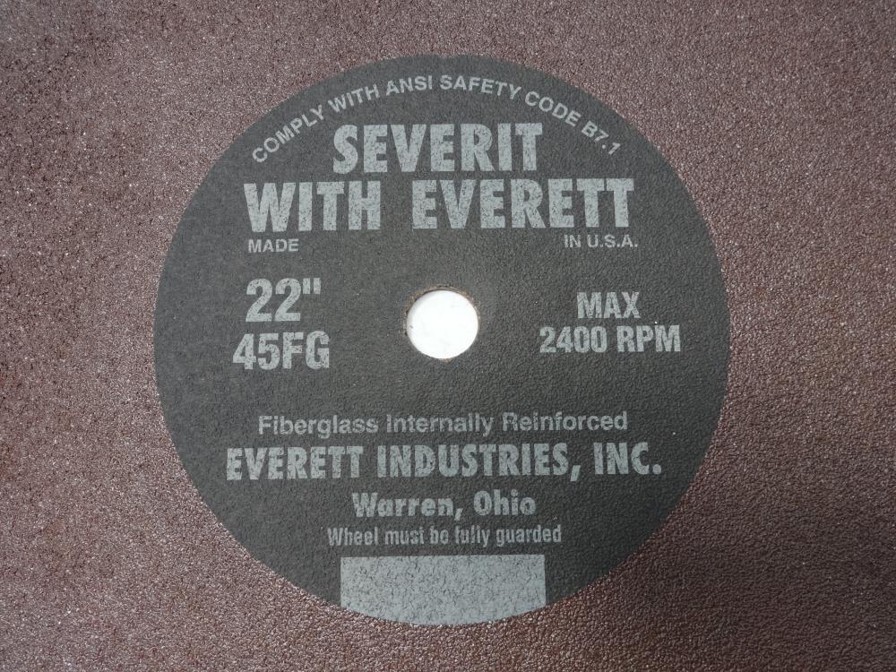Everett Severit 22" Dry Cutting Cut-Off Wheel 45FG - Set of (5) pcs